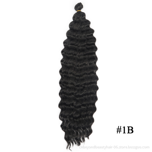 28 Inch Deep Wave Twist Crochet Braids Extra Long Natural Synthetic Hair Ombre Braiding Hair
